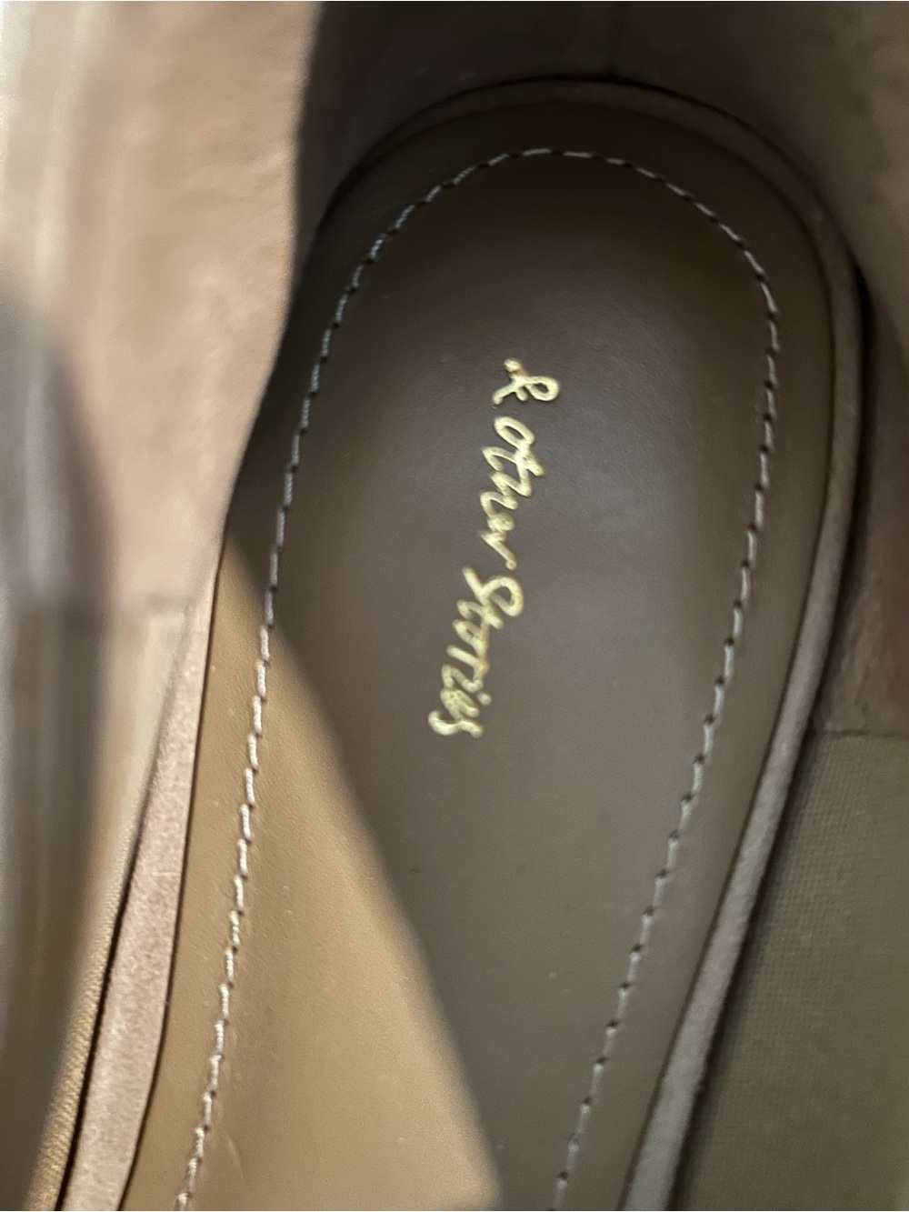 & Other Stories Women's Tan Suede Pointed Ballet Flats - Picture 2 of 5
